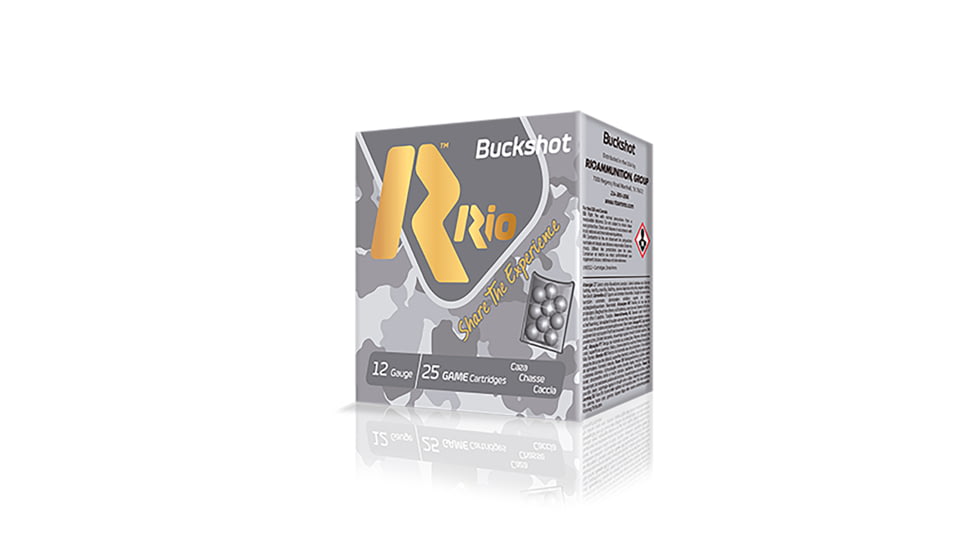 Rio Ammunition Royal Buck 12Gauge 2.75" 9Pellets 1Buck Shot 25 Per Box/10 Case, RHD9PB