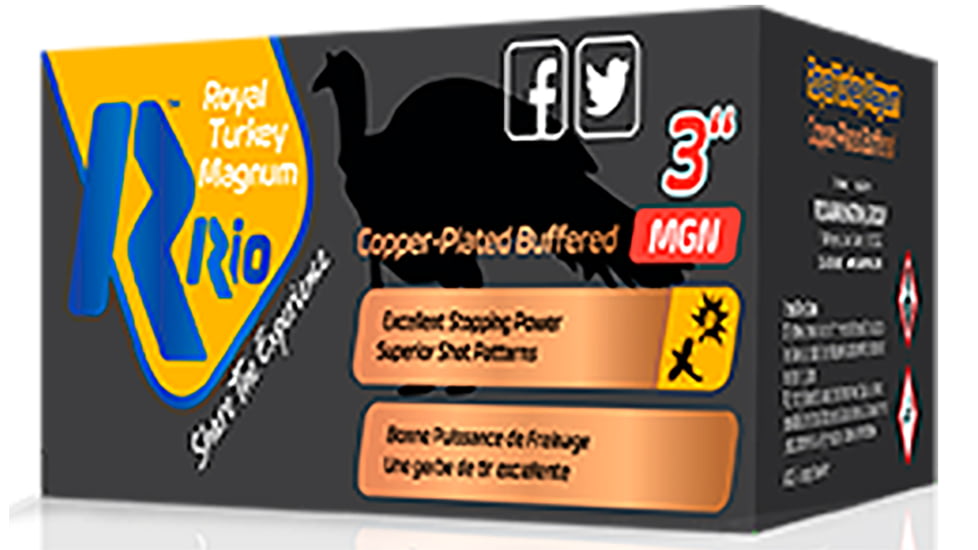 Rio Ammunition Royal Turkey 12 Gauge 1-3/4 oz 3 in #6 Centerfire Shotgun Ammo, 10 Rounds, RTBCM506