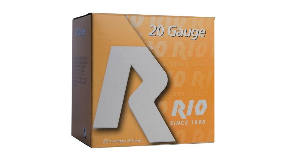 RIO Ammunition Small Game Load Shotshell 20 ga 3in MAX 1-1/4 oz Size 5 1250 fps 25/Box, RC205MGN