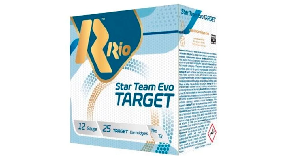 RIO Ammunition Star Team 28 Target Loads 12 Gauge 1oz 2 3/4 in Shotgun Ammo, #8, 25 Rounds, Blue, STT288