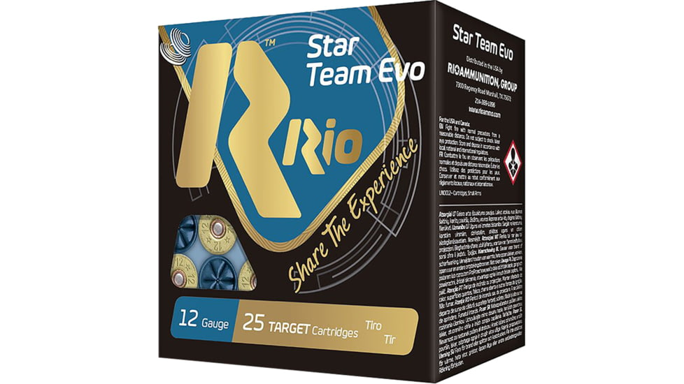 RIO Ammunition Star Team 32 Low Recoil 12ga 2-3/4in 1150fps 1-1/8oz Size 8, 25ct, ST32LR8