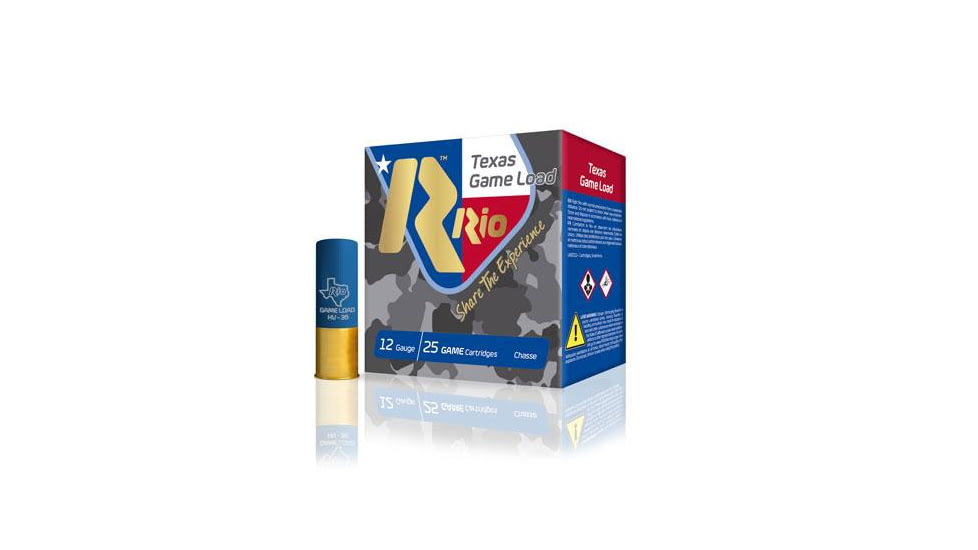 RIO Ammunition Texas Game Load 36 Shotshells 12 ga 2-3/4in 1-1/4oz 1250 fps Size 6 25/ct, TG366TX
