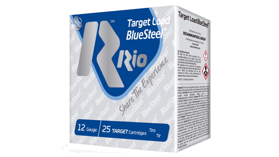 RIO Ammunition TLBS287 Target Load BlueSteel 12 Gauge 2.75 1 Oz 7 Shot 25 Bx/ 1