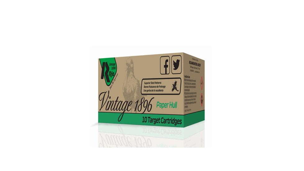 RIO Ammunition VINTAGE 1896 Paper Flyer 36 12GA 2-3/4in 1-1/4OZ Size 8 1300 FPS 10RD, VP36F8