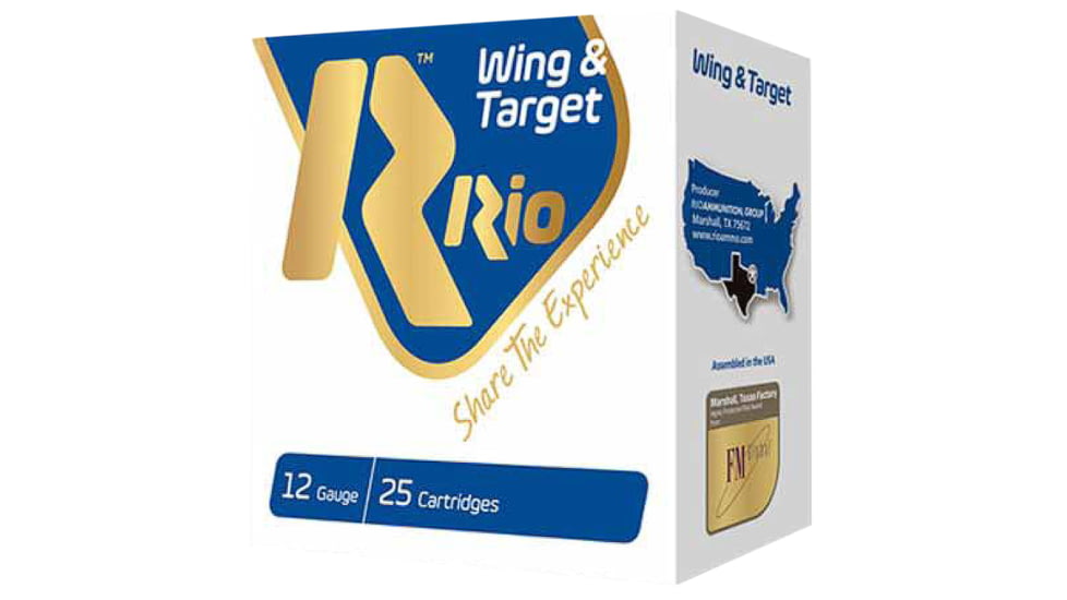 RIO Ammunition WT2875 Wing &amp; Target 12 Gauge 2.75 1 Oz 7.5 Shot 25 Bx/ 10 Cs