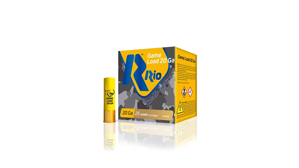 RIO Ammunition Game Load Magnum 20 Gauge 1 1/4oz 3in Shotgun Ammo, #7.5, 25 Rounds, RC20MGN75