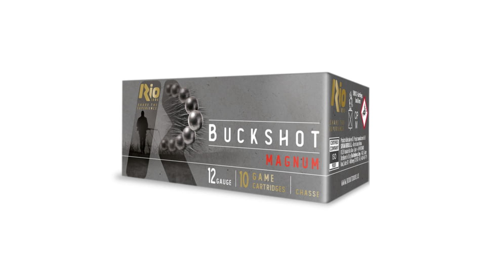 Rio Outdoors Corp Rio Royal Buck 15P 3 Magnum Buck Shotshells 12ga 3" 15plts 1200fps #00 10/ct, RBM1215