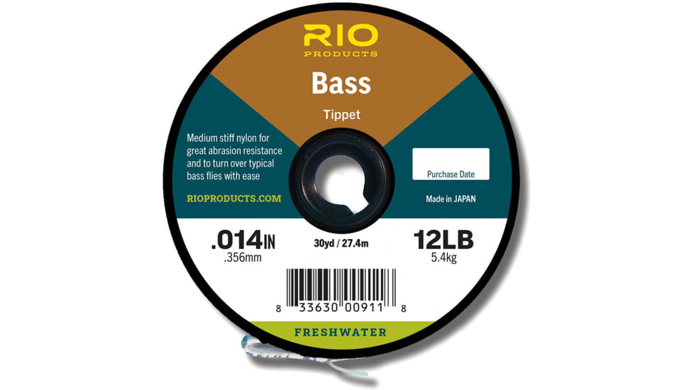 RIO Products Bass Tippet, 30Yd 10Lb, RIO-22017