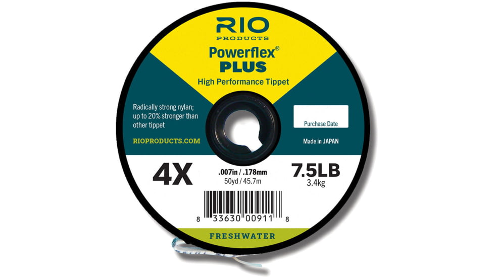 RIO Products Powerflex Plus Tippet, 3-Pack, 4X-6X, RIO-22198