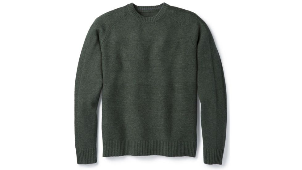 Smartwool Ripple Ridge Crew Sweater-Men's, Scarab H-Medium Gray Heather, Medium, SW000297A76-M