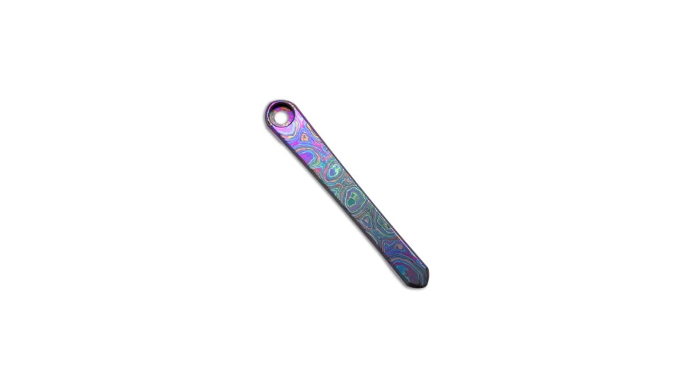Ripps Garage Tech Ripps Garage Tech Chris Reeve Knives Pocket Clip - Polish Purple/Blue Timascus, Purple/Blue, adult, BHQ-202718