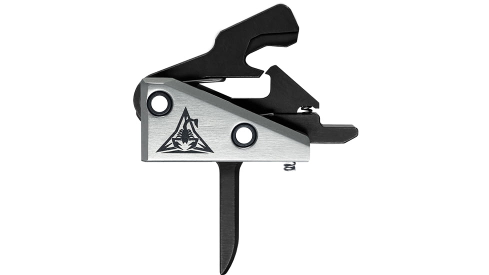RISE Armament 1776 AR Trigger, Flat, Silver/Black, RA-1776F-BR