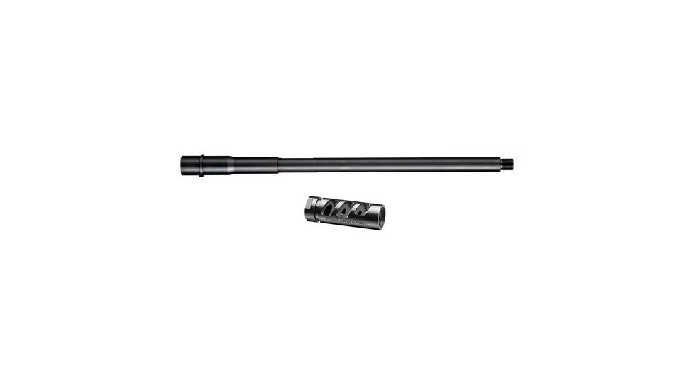 Rise Armament Blackout Barrel, 16.0in, Black, Medium &amp; Rise Armament Compensator .308/7.62x51 Muzzle Device, Black, Small