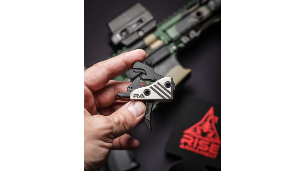 RISE Armament BLITZ 3.5lb Drop-In Trigger w/ Anti Walk Pins, Silver/Black, RA-524-BLK