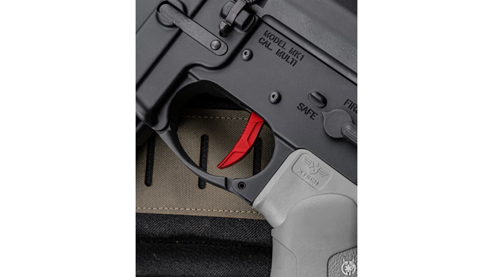 RISE Armament BLITZ Drop-In Trigger w/ Anti Walk Pins, 3 - 3.5 lb Pull Weight, Black/Red, RA-524-RED