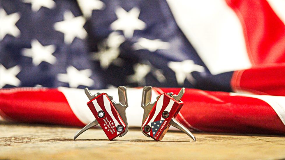Rise Armament Folds of Honor AR Performance Trigger,Straight Blade,3.5lb Pull Weight,Anodized Aluminum RA-13FOLDS-PT