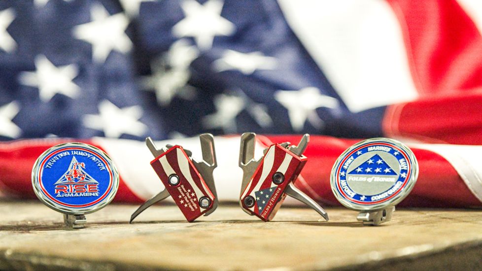 Rise Armament Folds of Honor AR Performance Trigger,Straight Blade,3.5lb Pull Weight,Anodized Aluminum RA-13FOLDS-PT
