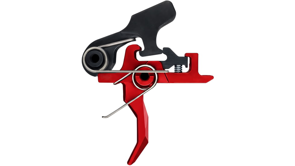 Rise Armament OPMOD HEX-C 2-Stage Trigger, Curved, 4.5 lb, Black/Red, RA-100-HEXC-RED