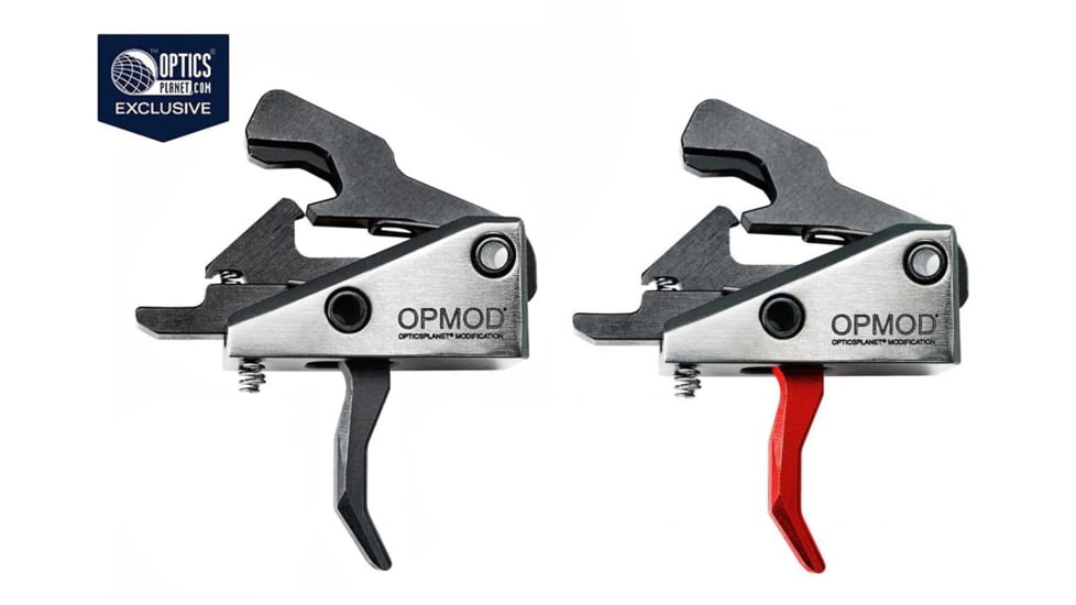 Rise Armament OPMOD Hex-C AR-15/AR-10 Enhanced Rifle Trigger, Black, Black/Graphite, Graphite/Black, Red