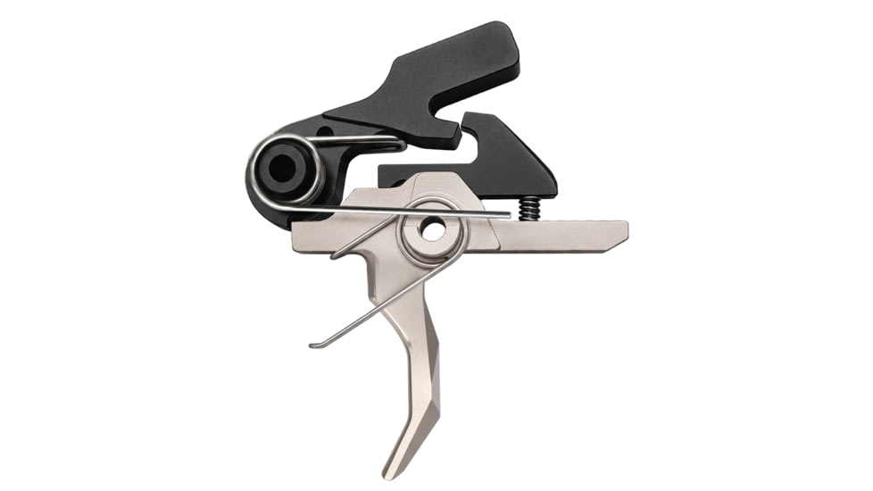 Rise Armament OPMOD RA-101 HEX-C Single-Stage AR Trigger, Curved, 4lb, Black/Silver, RA-101-HEXC-NIB