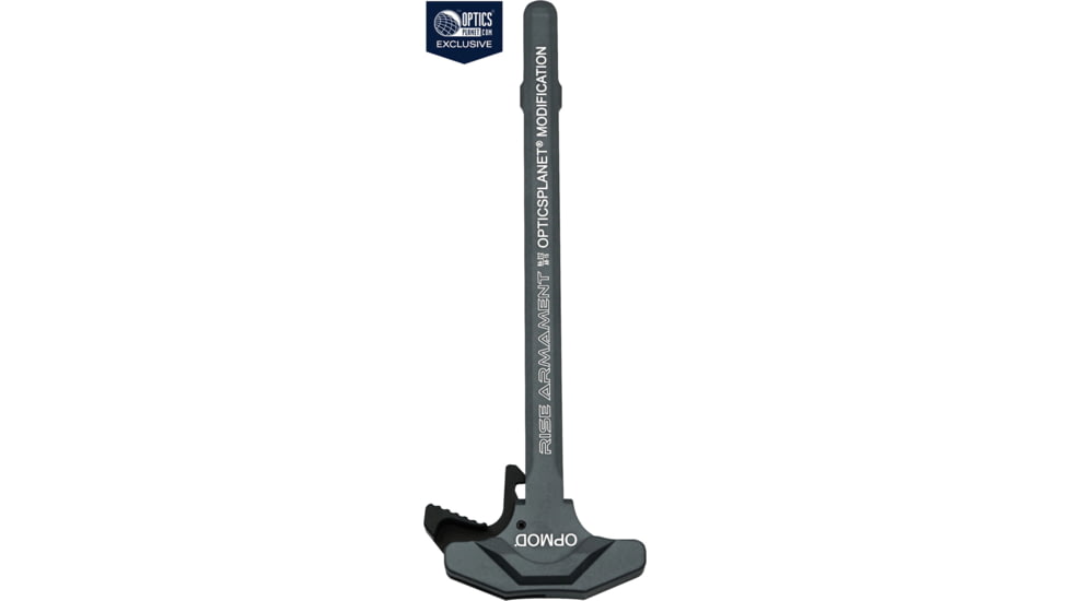 Rise Armament OPMOD RA-212 Extended Latch Charging Handle, Grey, RA-212-OP-GRY