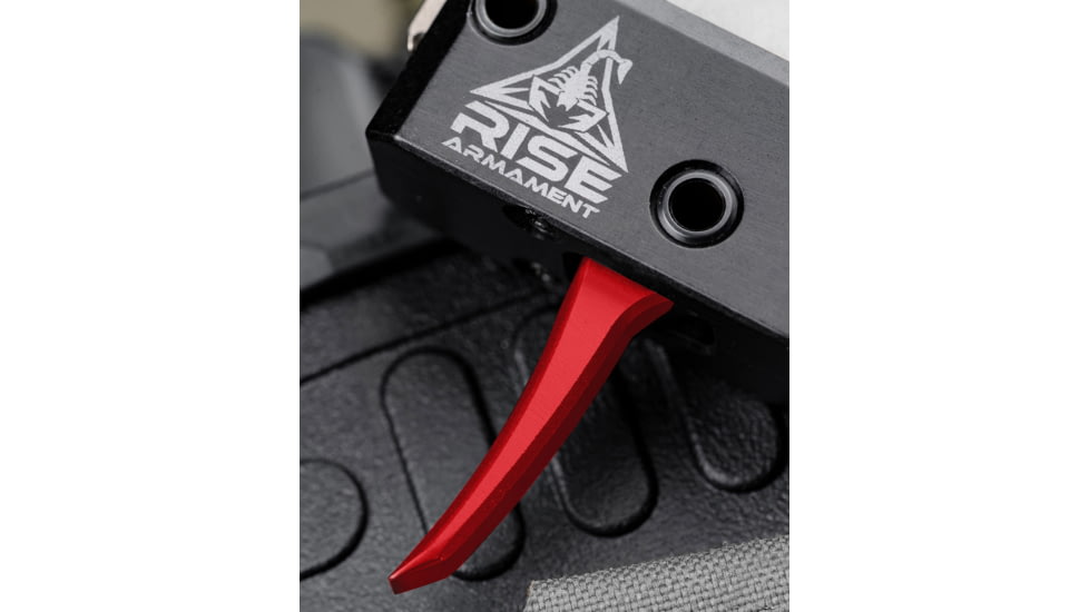 RISE Armament RA-434 High Performance Trigger, w/Anti-Walk Pins, .308/.223 AR, 3.5 lb Pull Weight, Black/Red, RA-434-RED-AWP