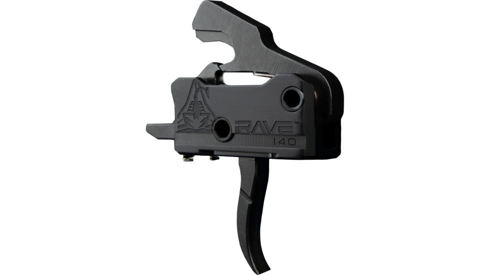 RISE Armament Rave 140 Curved 3.5lb Drop-In Trigger w/ Anti Walk Pins, Black, RA-R140-AWP
