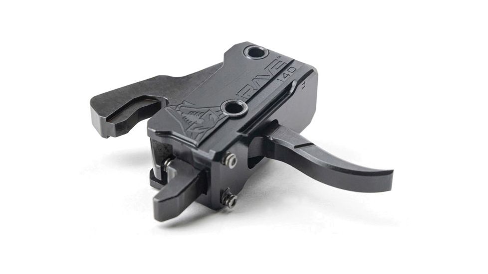 RISE Armament Rave 140 Curved 3.5lb Drop-In Trigger w/ Anti Walk Pins, Black, RA-R140-AWP