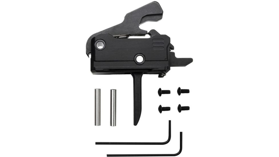 RISE Armament Rave 140 Flat 3.5lb Drop-In Trigger w/ Anti Walk Pins, Black, RA-R140F-AWP