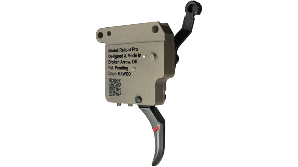 RISE Armament Reliant Pro Rem 700 Drop-In Trigger With Bolt Release, Curved Blade, FDE/Black, RA-735-C-BC
