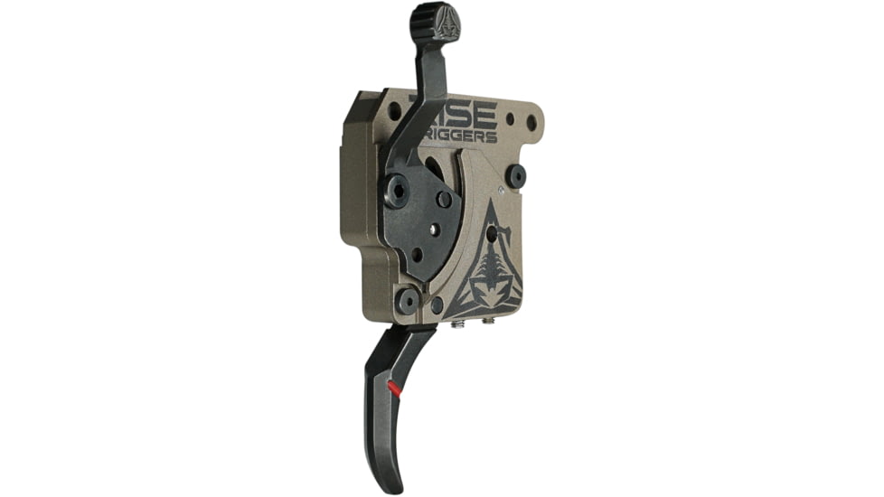 RISE Armament Reliant Pro Rem 700 Drop-In Trigger With Bolt Release, Curved Blade, FDE/Black, RA-735-C-BC