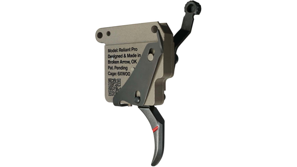 RISE Armament Reliant Pro Rem 700 Drop-In Trigger With Bolt Release, Curved Blade, FDE/Black, RA-735-C-BC