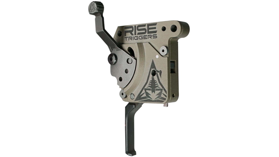 RISE Armament Reliant Pro Rem 700 Drop-In Trigger With Bolt Release, Flat Blade, FDE/Black, RA-735-F-BC