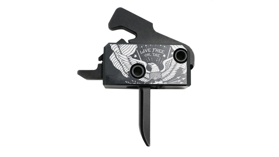 RISE Armament Special Edition ''Live Free or Die'' RA-140 Super Sporting Trigger, Flat, 3.5 lb Weight, Black, RA-140F-LFOD-AWP