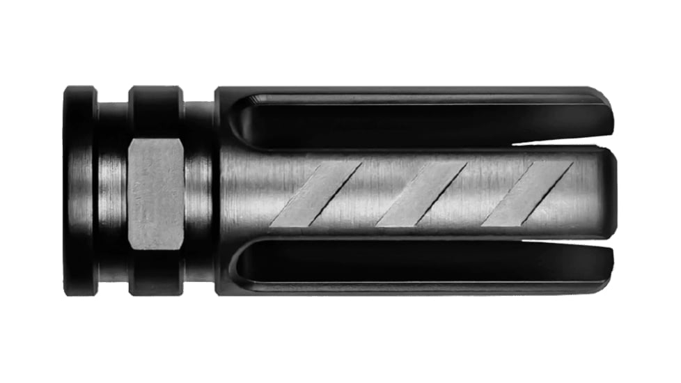 RISE Armament Veil Flash Hider, AR-15, .223 Caliber, 2.25in, 416R Stainless Steel, Nitride Black, RA-703-223-BLK