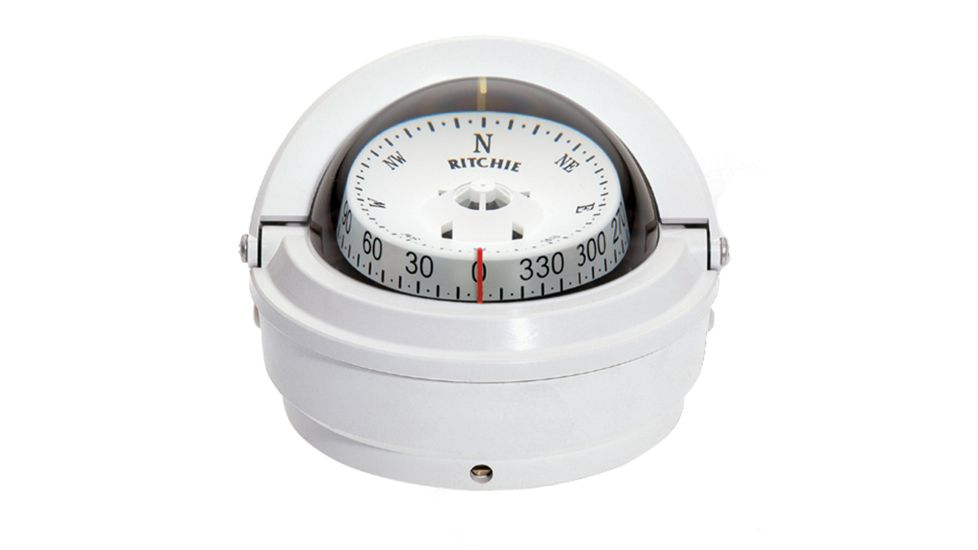 Ritchie S-87W Voyager Compass - Surface Mount - White 36545
