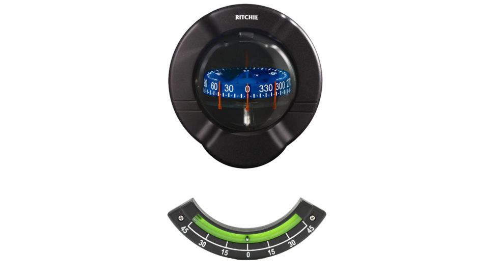 Ritchie SR-2 Venture Sail Boat Compass w/Clinometer - Bulkhead Mount - Black 31155