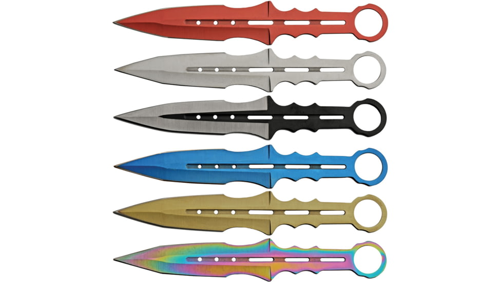 Rite Edge 6pc Multicolor Throwing Knives