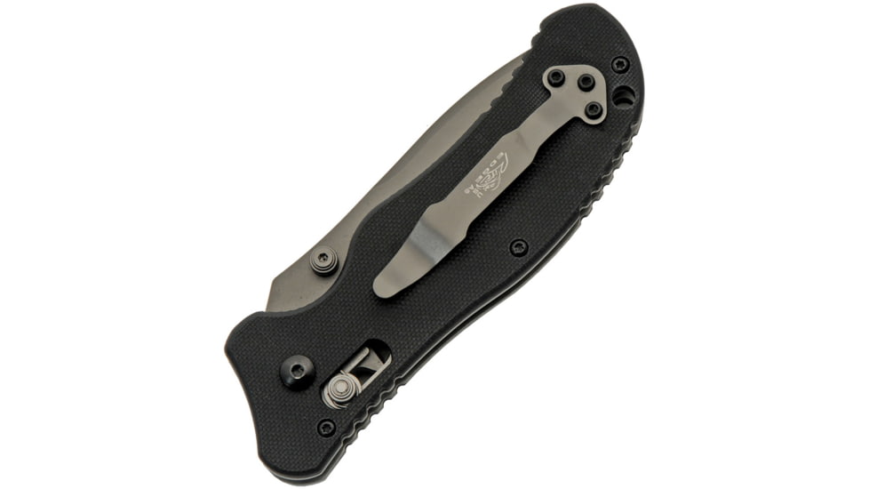 Rite Edge Axis Lock Folding Knife, 4.75in Closed, 3.75in Gray Finish 440 Stainless Blade, Black G10 Handle, RUC-4002