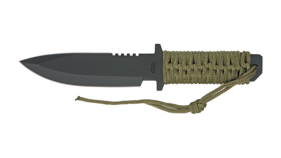 Rite Edge Military Spear Fixed knife, spear point blade, OD green cord wrapped grip CN210668