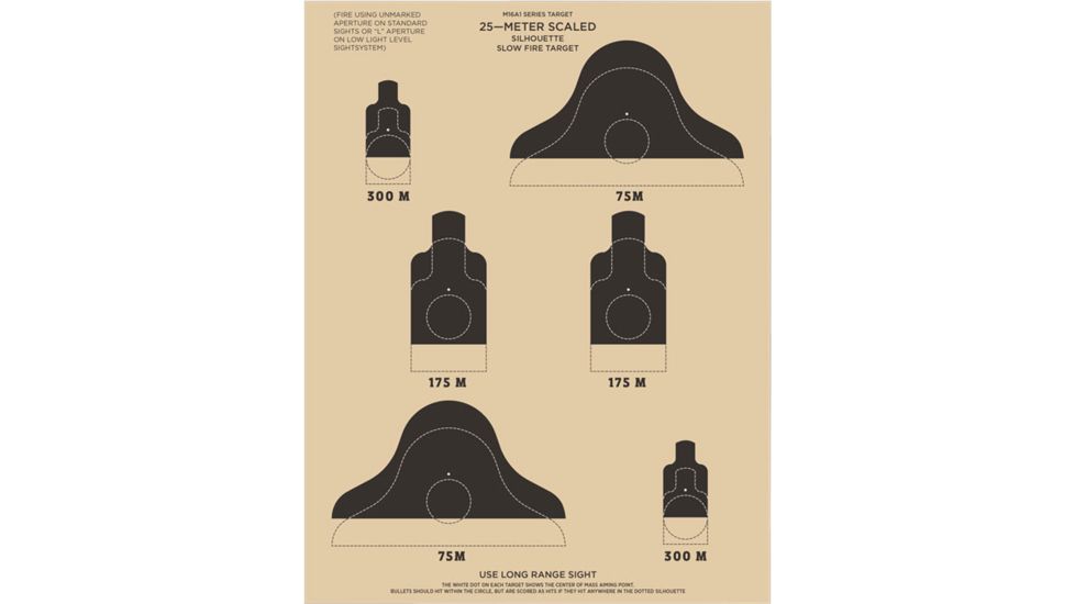 Rite in the Rain 25 Meter Slow Fire Targets, 10 Sheets, Tan RR 9128X