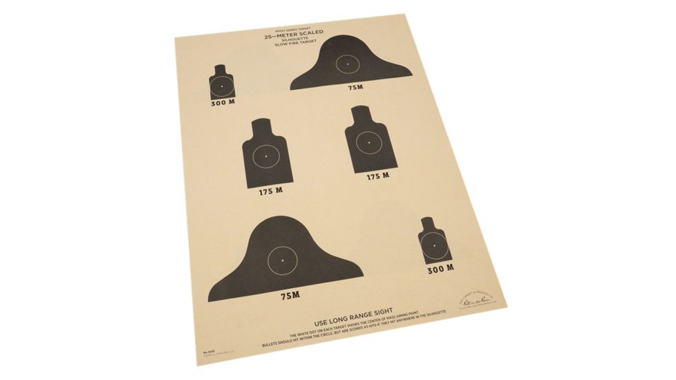 Rite in the Rain 25 Meter Slow Fire Targets, 10 Sheets, Tan RR 9128X