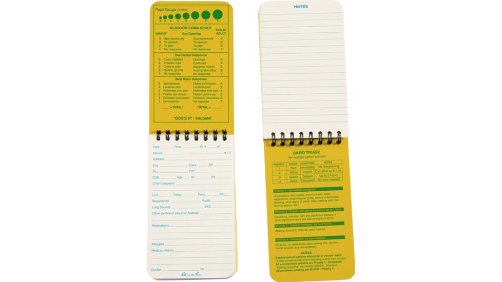 Rite in the Rain 3X5 NOTEBOOK - EMS, Yellow, 3 x 5 112