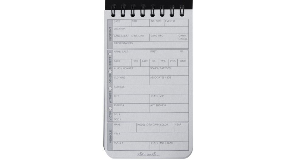 Rite in the Rain 3X5 NOTEBOOK - FIELD INTERVIEW, Yellow, 3 x 5 104