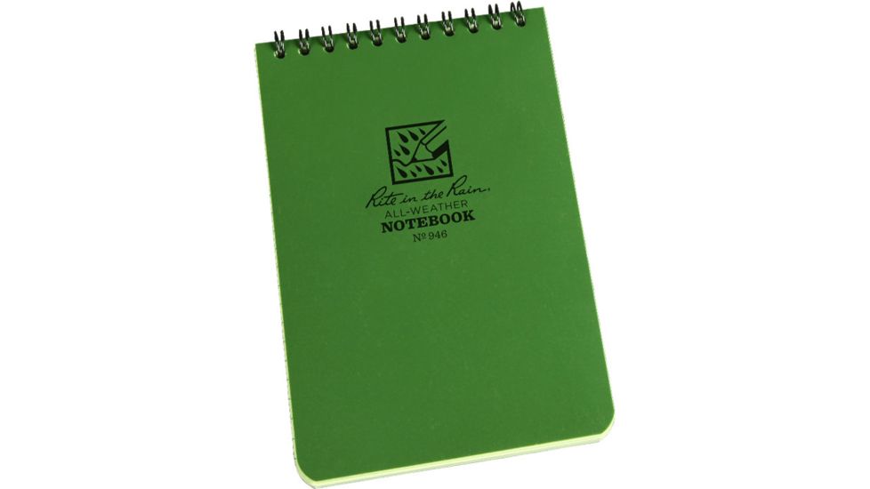 Rite in the Rain 4X6 NOTEBOOK - GREEN, Green, 4 x 6 946