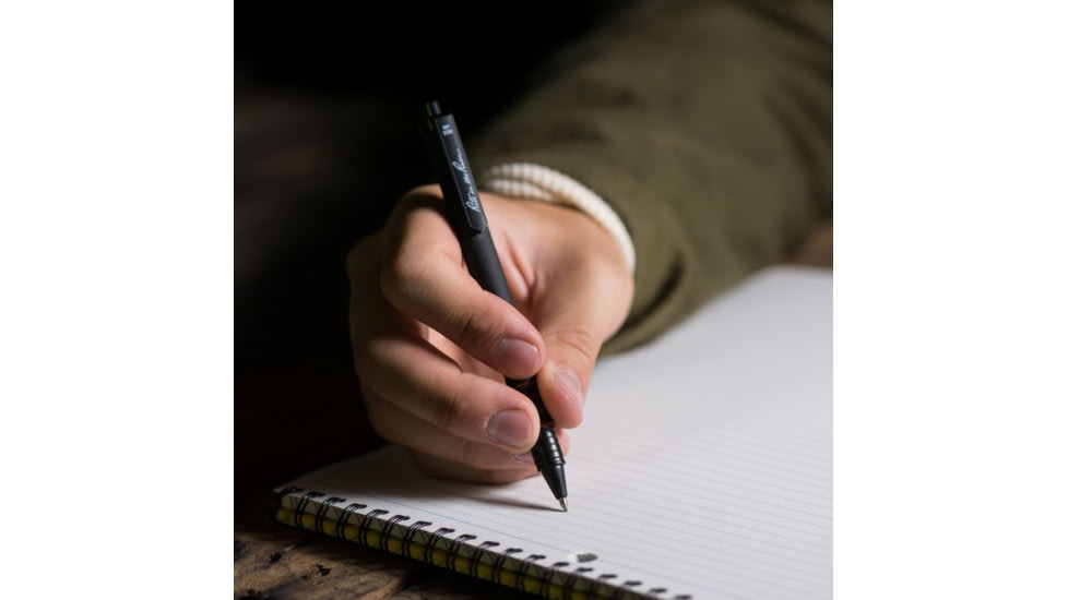 Rite in the Rain All-Weather Standard Clicker Pen,Red Ink,Matte Black 93R