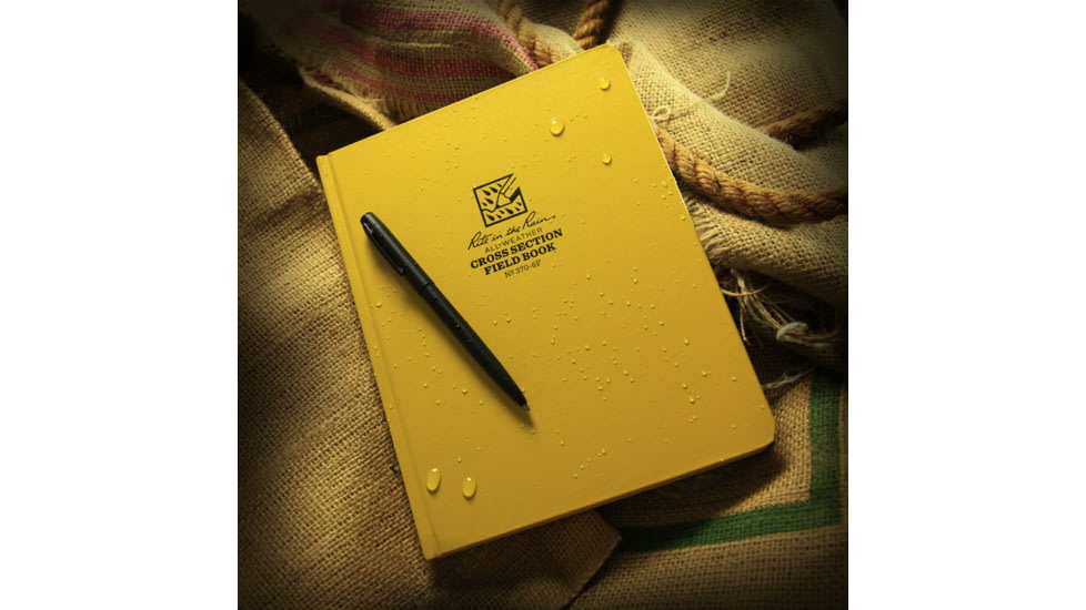 Rite in the Rain Bound Book - Fabrikoid Cover - Universal, Yellow, 4 3/4 x 7 1/2 370F