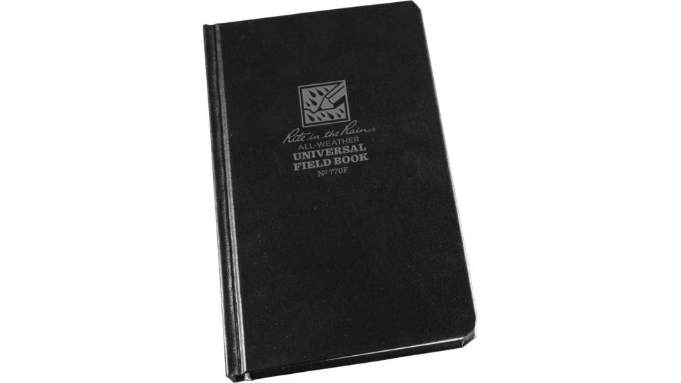 Rite in the Rain Bound Book - Black Fabrikoid Cover - Universal, Black, 4 5/8 x 7 770F