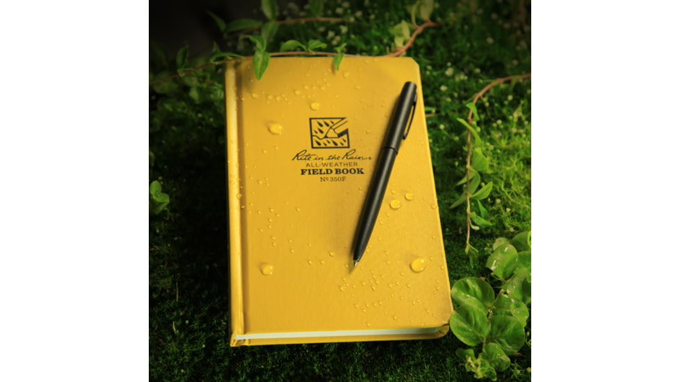Rite in the Rain BOUND BOOK - FABRIKOID COVER - FIELD, Yellow, 4 3/4 x 7 1/2 350F