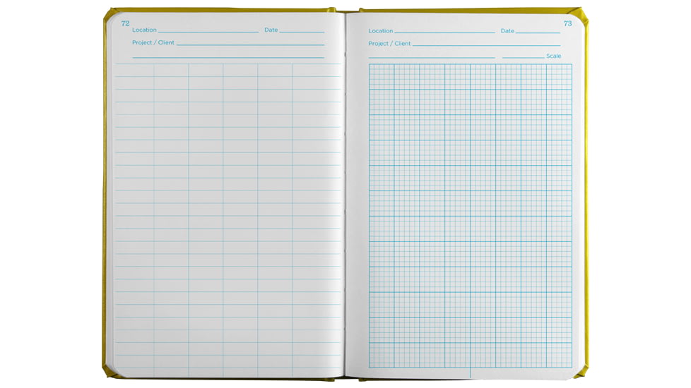 Rite in the Rain BOUND BOOK - FABRIKOID COVER - GEOLOGICAL, Yellow, 4 3/4 x 7 1/2 540F